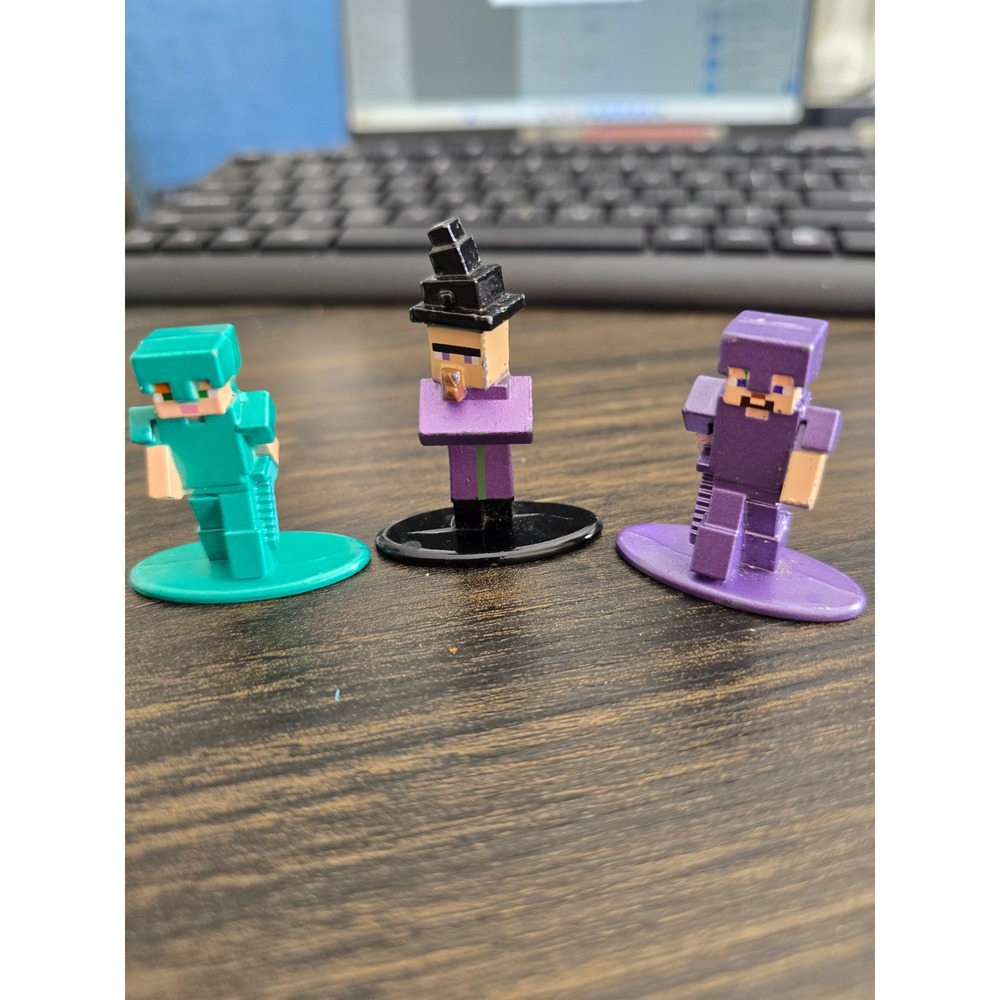 Minecraft Jada‎ Toys Nano Metalfigs Die-Cast Figures Steve Witch Set of 3